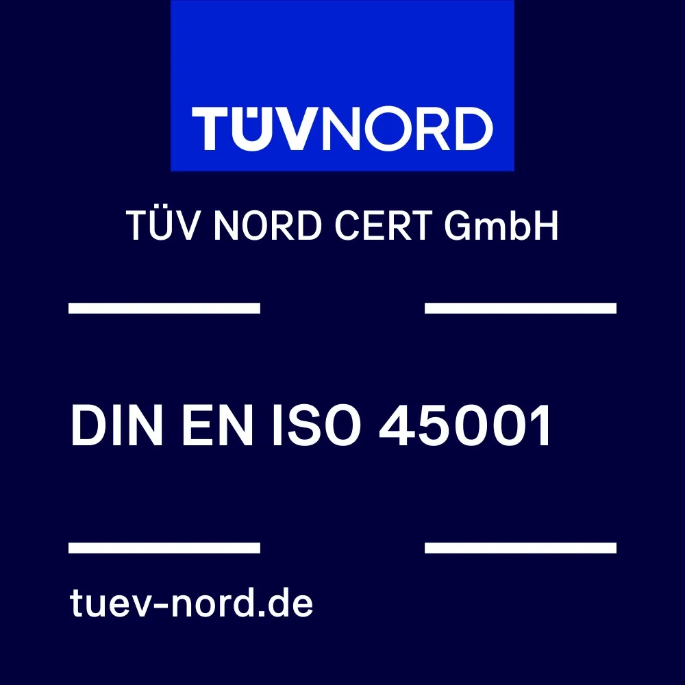Certificate DIN EN ISO 45001